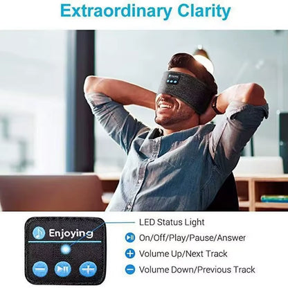 Music Sleep Eye Mask Neckband Fabric Sports Sweatband Call-Ready Hairband Yoga Neckband Sleep Hairband