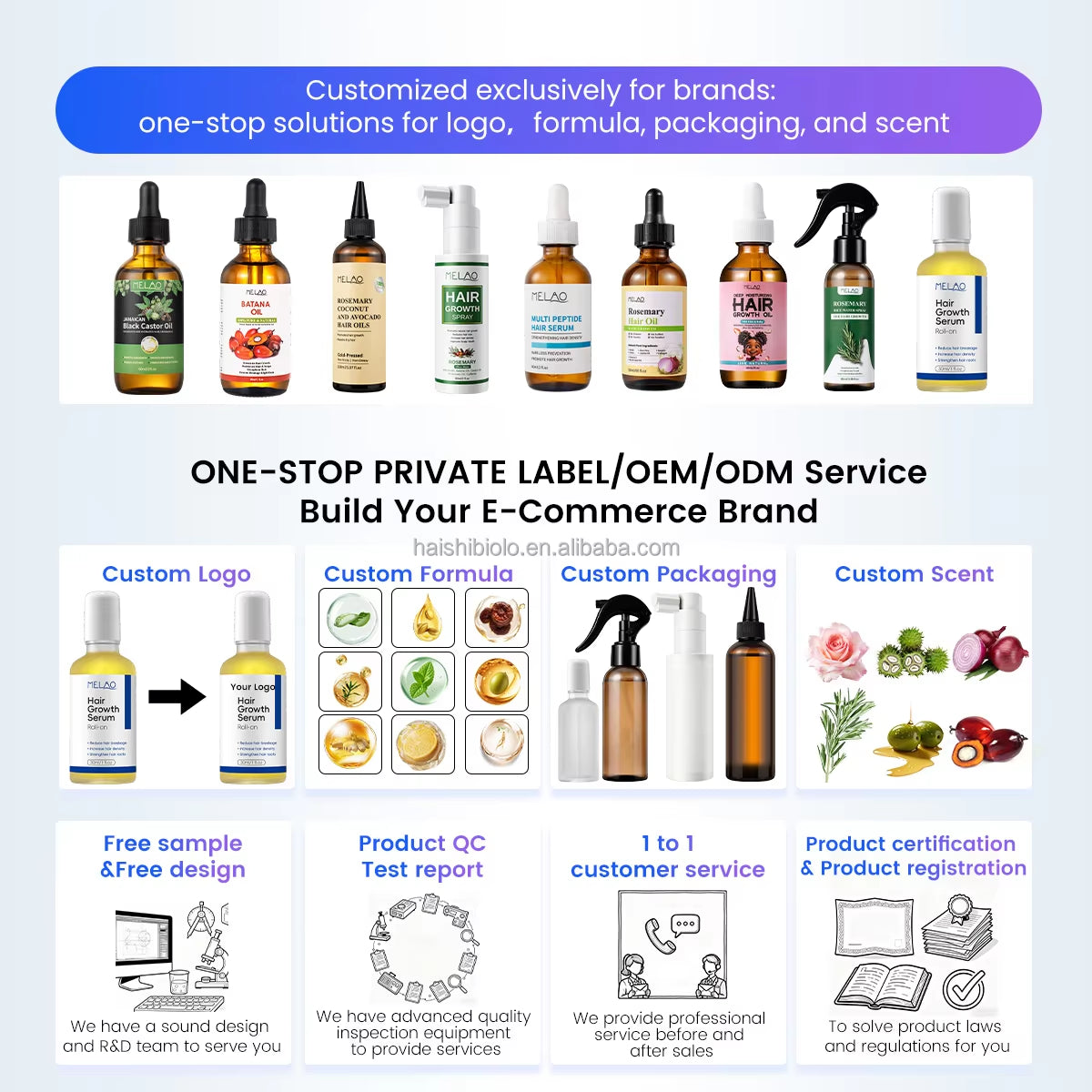 Private Label Hair Roll on Growth Boosting Scalp Serum Hydrating Healthy Rosemary Hair Growth Serum Roll On