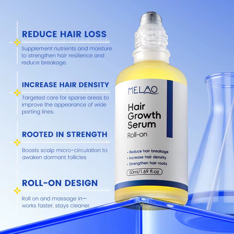 Private Label Hair Roll on Growth Boosting Scalp Serum Hydrating Healthy Rosemary Hair Growth Serum Roll On