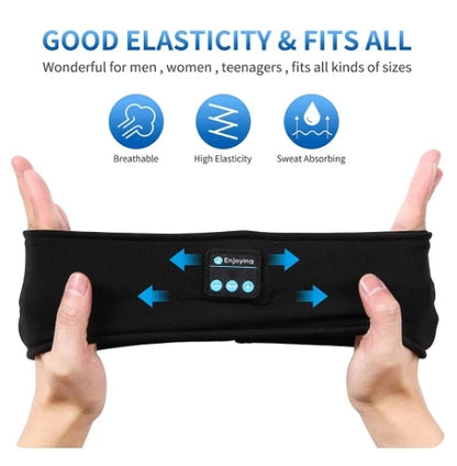 2024 Blue Tooth 5.0 Earphones Sports Sleeping Headband Elastic Wireless Headphones Music Eye Mask