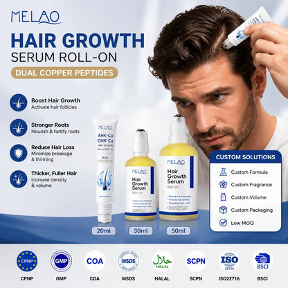 Private Label Hair Roll on Growth Boosting Scalp Serum Hydrating Healthy Rosemary Hair Growth Serum Roll On